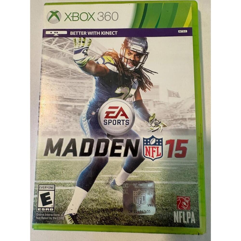 Madden NFL 15 Xbox 360 Original Complete Case Clean Disc Tested Fast Ship